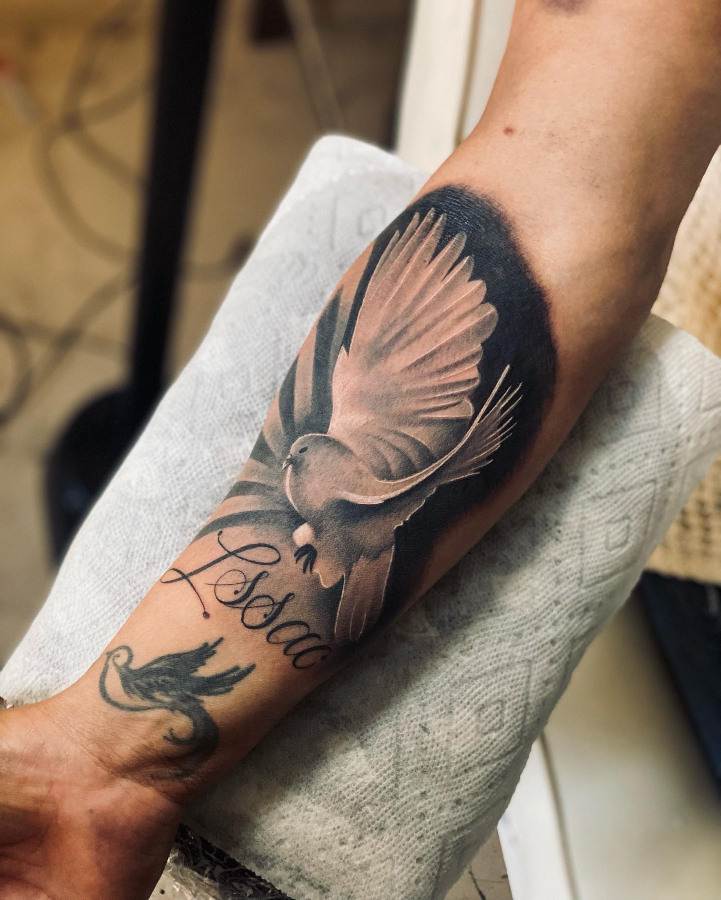 Татуировка голубя