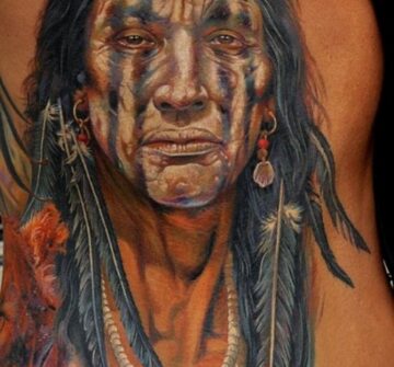 Портрет американского индейца