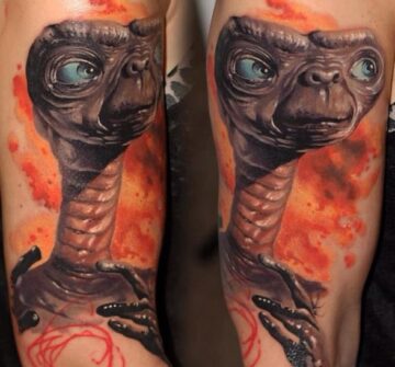 Реалистичная татуировка пришельца