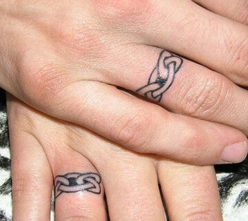 Татуировки кельтских узлов на пальцах