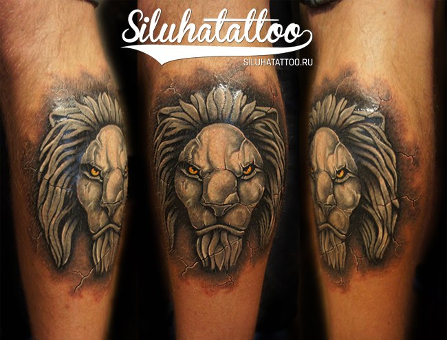 Татуировка каменный лев