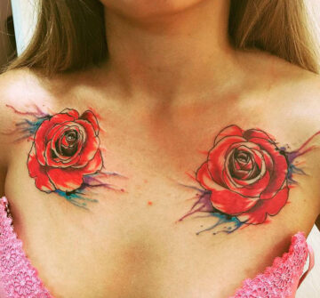Две розы на груди