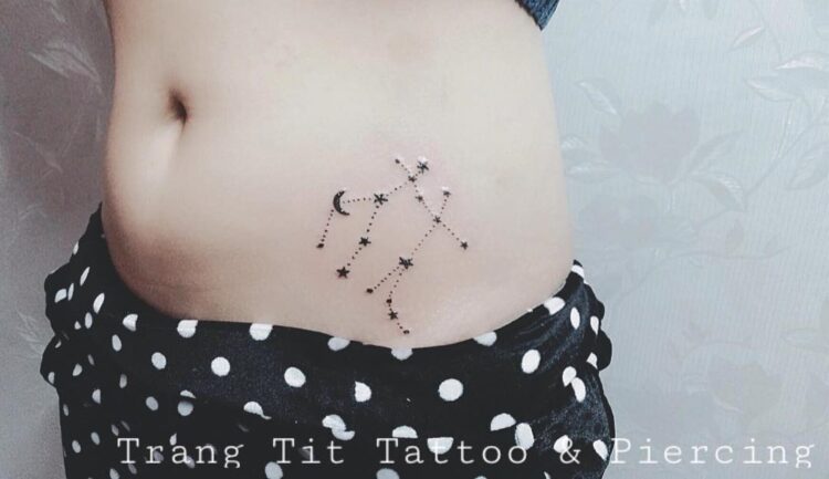 Тату созвездие Близнецы