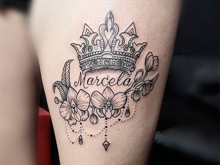 Эскиз татуировки корона