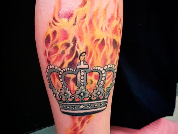 Корона с огнем