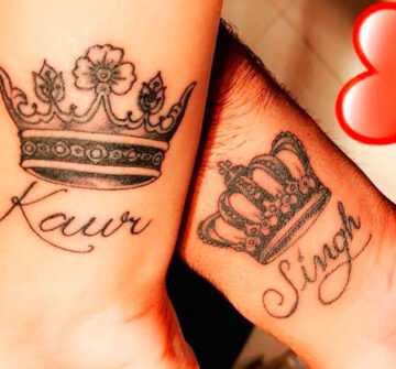 Татуировки короны для двоих влюбленных