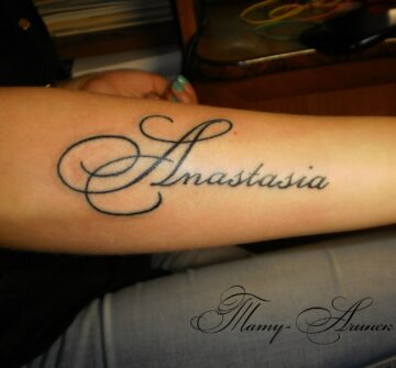 Имя Анастасия на руке