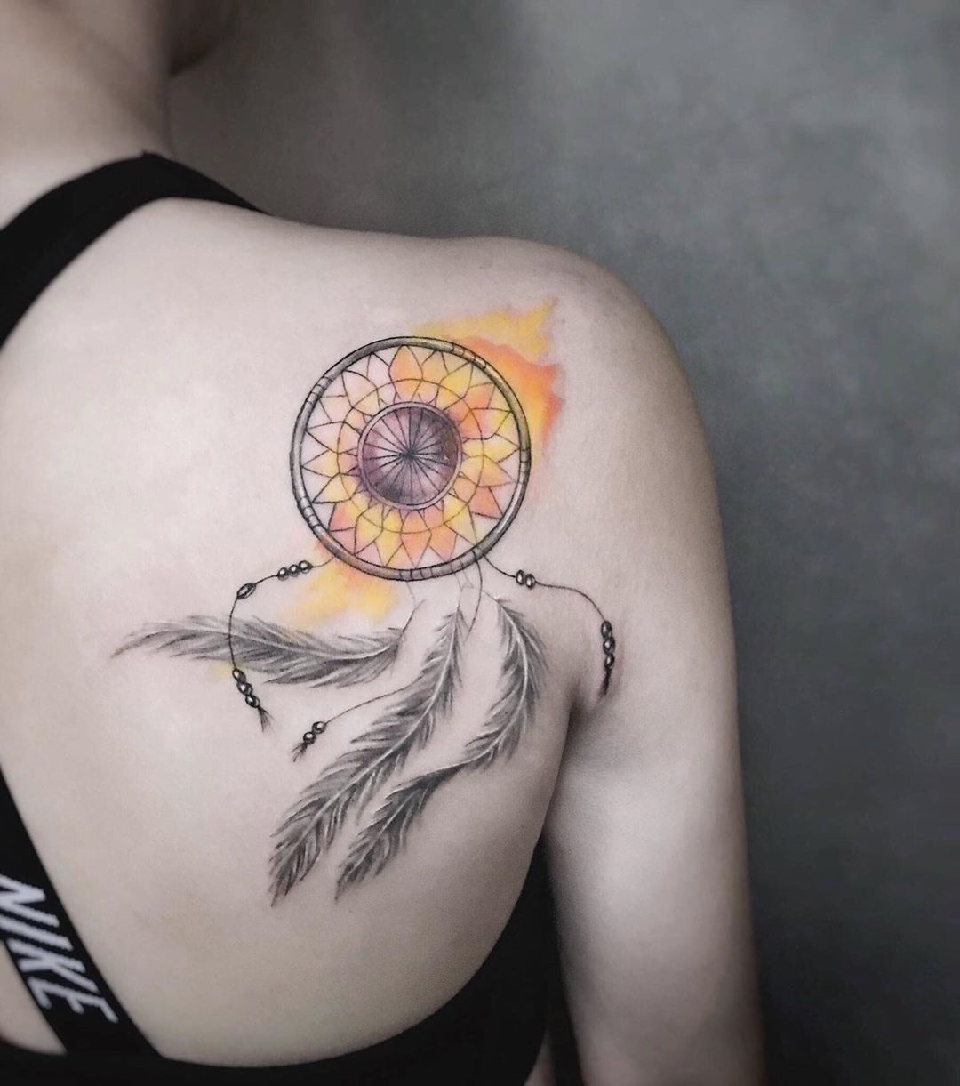 Dream catcher sunflower tattoo - 🧡 155+ Best Dreamcatcher Tattoo Ideas Th....