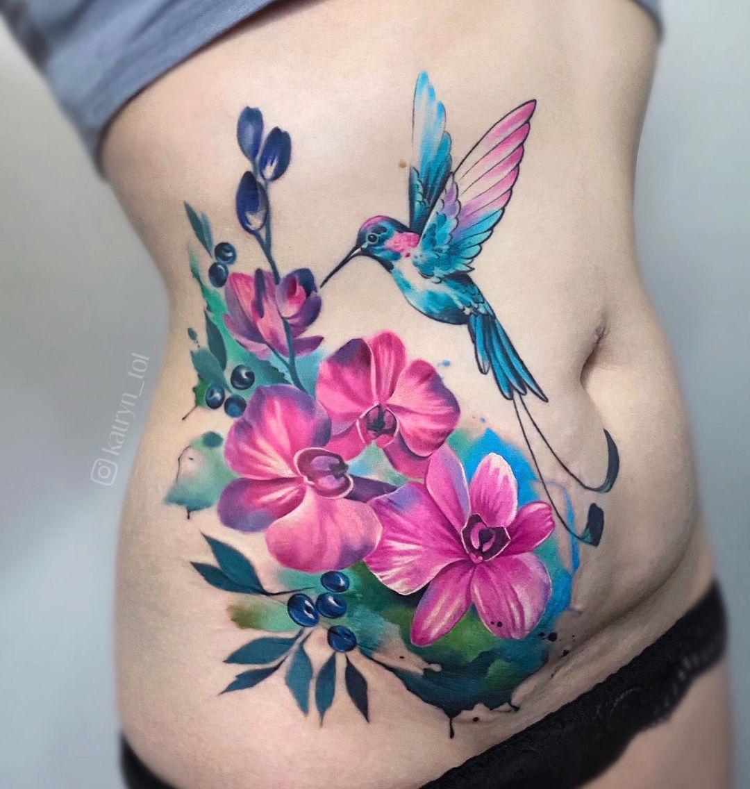 Значение татуировки орхидея (35+ фото)