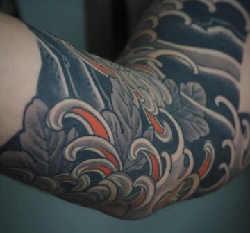 Фрагмент японской татуировки на руке