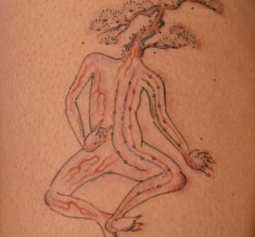 Человек-дерево, абстрактная тату