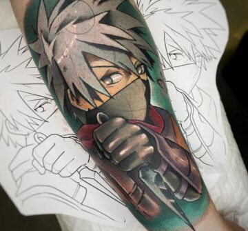 Kid Kakashi, тату на предплечье
